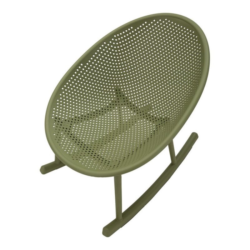 Sedia A Dondolo Ibiza Verde cm 66x88x80 (altezza Seduta cm 38)