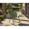 Sedia A Dondolo Ibiza Verde cm 66x88x80 (altezza Seduta cm 38)