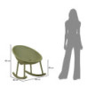 Sedia A Dondolo Ibiza Verde cm 66x88x80 (altezza Seduta cm 38)