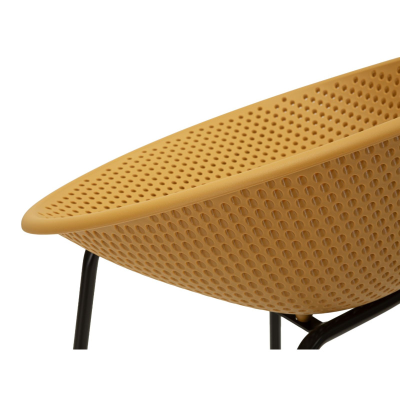 Sgabello Bar Ibiza Senape Set 2 Pz cm 50x50x98 (altezza Seduta cm 75)