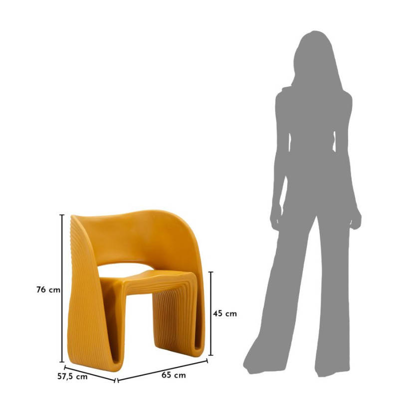 Poltrona Sand Senape cm 65x57,5x76 (altezza Seduta cm 45)