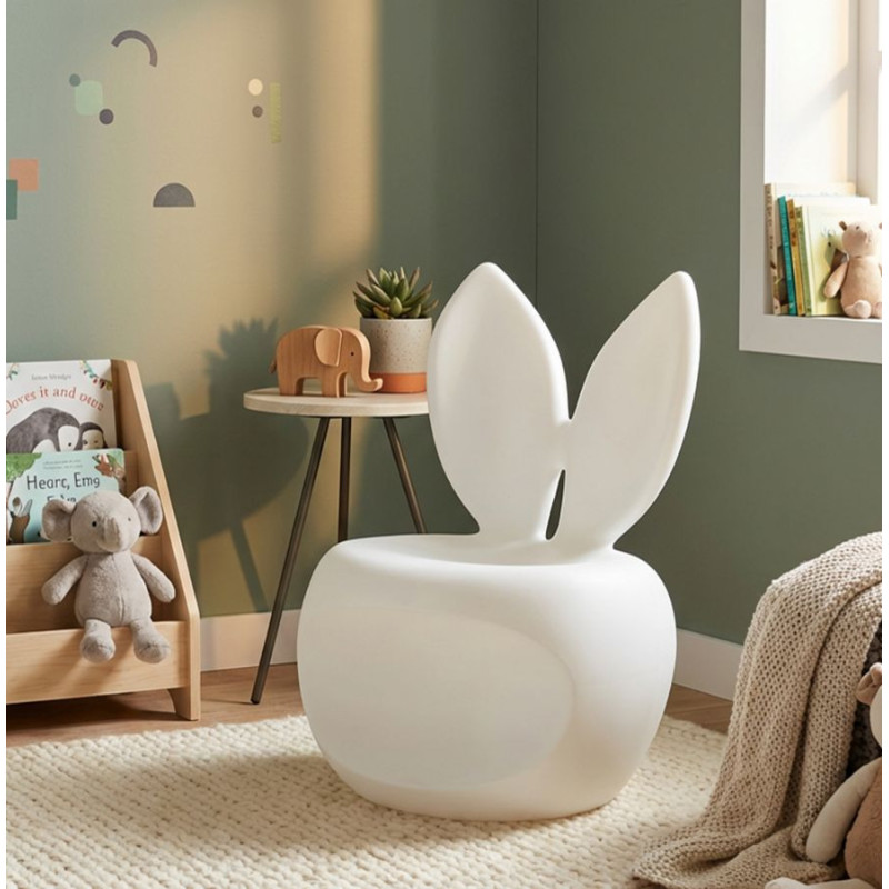 Sedia Bunny Bianca cm 57x55x79 (altezza Seduta cm 39)