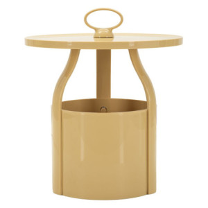 Tavolinetto Porta Giornali Iris Crema cm ø 44x43