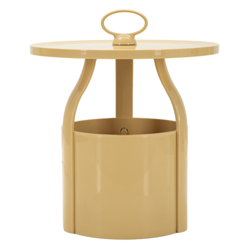 Tavolinetto Porta Giornali Iris Crema cm ø 44x43