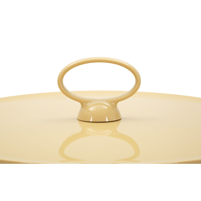 Tavolinetto Porta Giornali Iris Crema cm ø 44x43