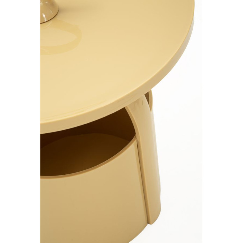 Tavolinetto Porta Giornali Iris Crema cm ø 44x43