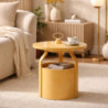 Tavolinetto Porta Giornali Iris Crema cm ø 44x43