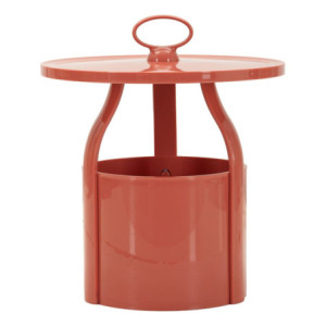Tavolinetto Porta Giornali Iris Rosso cm ø 44x43
