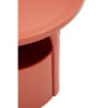Tavolinetto Porta Giornali Iris Rosso cm ø 44x43