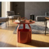 Tavolinetto Porta Giornali Iris Rosso cm ø 44x43