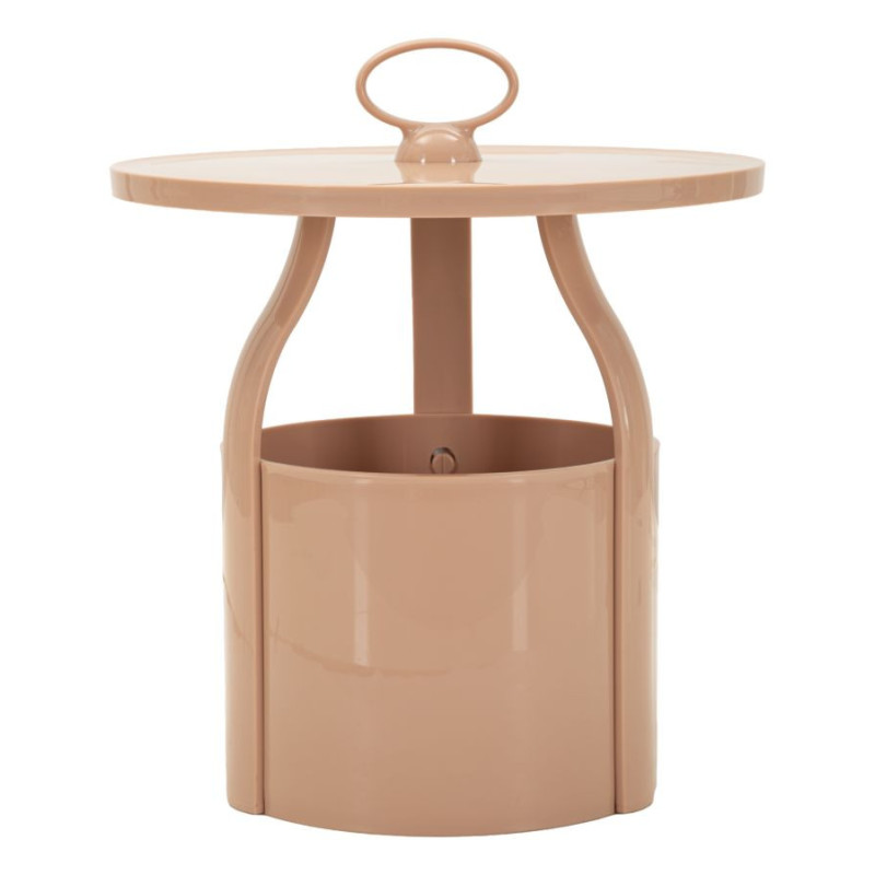 Tavolinetto Porta Giornali Iris Rosa cm ø 44x43