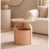 Tavolinetto Porta Giornali Iris Rosa cm ø 44x43