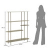 Libreria Saturno Tortora cm 118x31x139