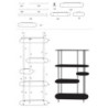 Libreria Saturno Tortora cm 118x31x139