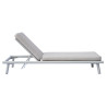 Lettino Taormina Alluminio Creta E Cuscino Idrorepellente Beige Moia