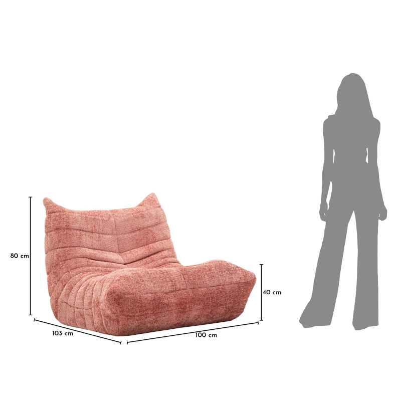 Poltrona Mask Rosa cm 103x100x80 (compressa)