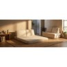 Divano/letto Faster Bianco cm 150x100x80 (compresso-misura Letto Cm213x150x18)