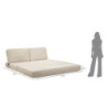Divano/letto Faster Bianco cm 150x100x80 (compresso-misura Letto Cm213x150x18)