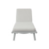 Lettino Taormina Alluminio Creta E Cuscino Idrorepellente Beige Moia