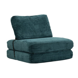 Poltrona/letto Faster Petrolio cm 80x100x80 (compressa-misura Letto Cm204x80x18)