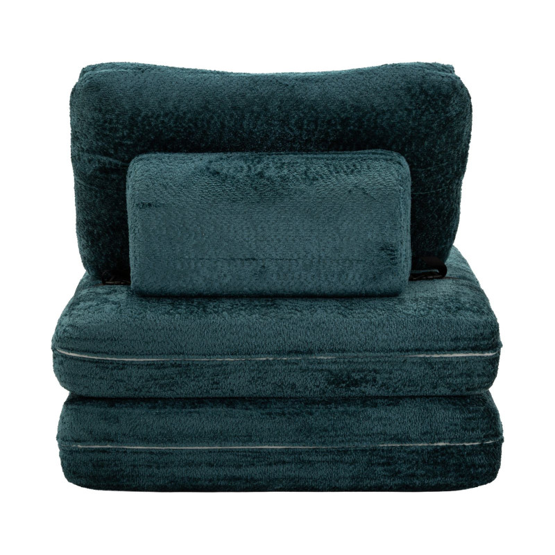 Poltrona/letto Faster Petrolio cm 80x100x80 (compressa-misura Letto Cm204x80x18)