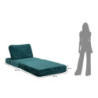 Poltrona/letto Faster Petrolio cm 80x100x80 (compressa-misura Letto Cm204x80x18)