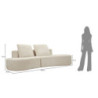 Divano Island Bianco cm 238x92x78 (compresso)