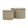Tavolini Da Caffe' Frankfurt Coppia Bianchi cm 87x53x32-50x35x28
