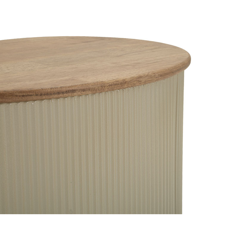 Tavolini Da Caffe' Frankfurt Coppia Bianchi cm 87x53x32-50x35x28