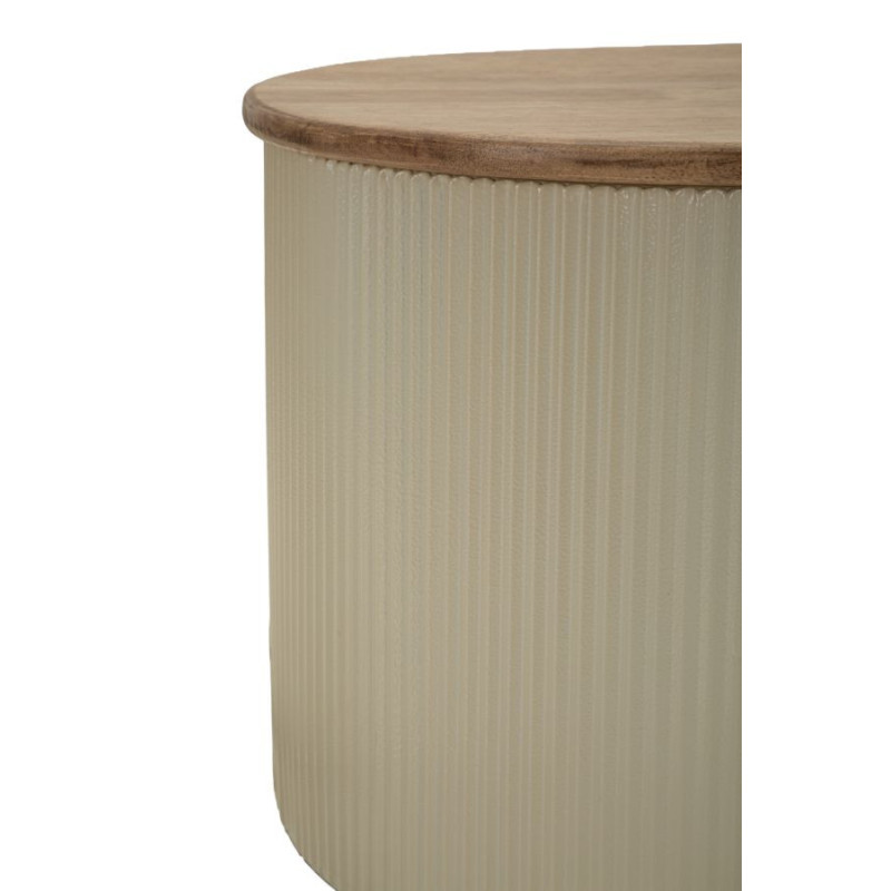 Tavolini Da Caffe' Frankfurt Coppia Bianchi cm 87x53x32-50x35x28