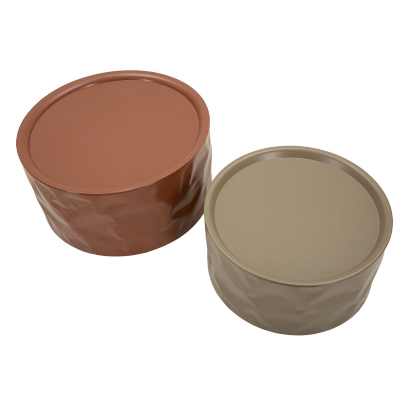 Tavolini Da Caffe' Norimberga Coppia cm ø 62x30-51x26