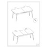 Tavolo Da Pranzo Allungabile Matt cm 120x80x75 (aperto cm 155x80x75)