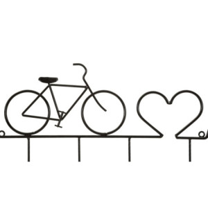 Zoom Apporta Abiti Da Muro Bicicletta Nero cm 59x3,2x26,5