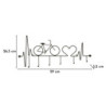 Apporta Abiti Da Muro Bicicletta Nero cm 59x3,2x26,5