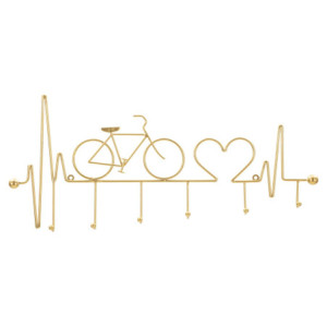 Apporta Abiti Da Muro Bicicletta Oro cm 59x3,2x26,5