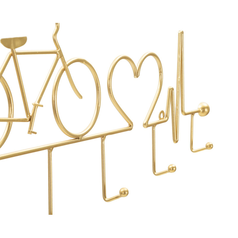 Apporta Abiti Da Muro Bicicletta Oro cm 59x3,2x26,5
