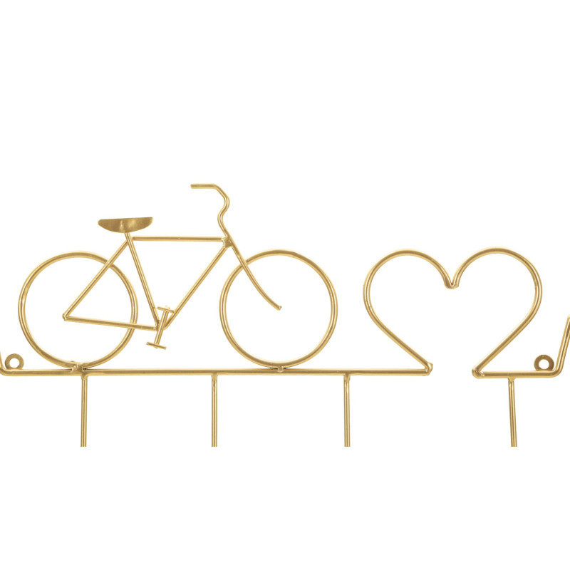 Apporta Abiti Da Muro Bicicletta Oro cm 59x3,2x26,5