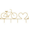Apporta Abiti Da Muro Bicicletta Oro cm 59x3,2x26,5