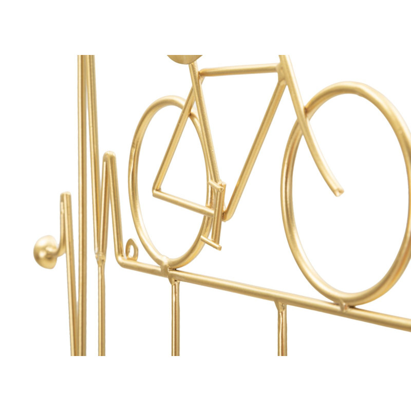 Apporta Abiti Da Muro Bicicletta Oro cm 59x3,2x26,5