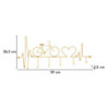 Apporta Abiti Da Muro Bicicletta Oro cm 59x3,2x26,5