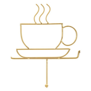 Zoom Apporta Abiti Da Muro Breakfast Oro cm 60x3,8x26,7
