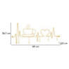 Apporta Abiti Da Muro Breakfast Oro cm 60x3,8x26,7