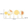 Apporta Abiti Da Muro Wednesday cm 47x4,8x21,7