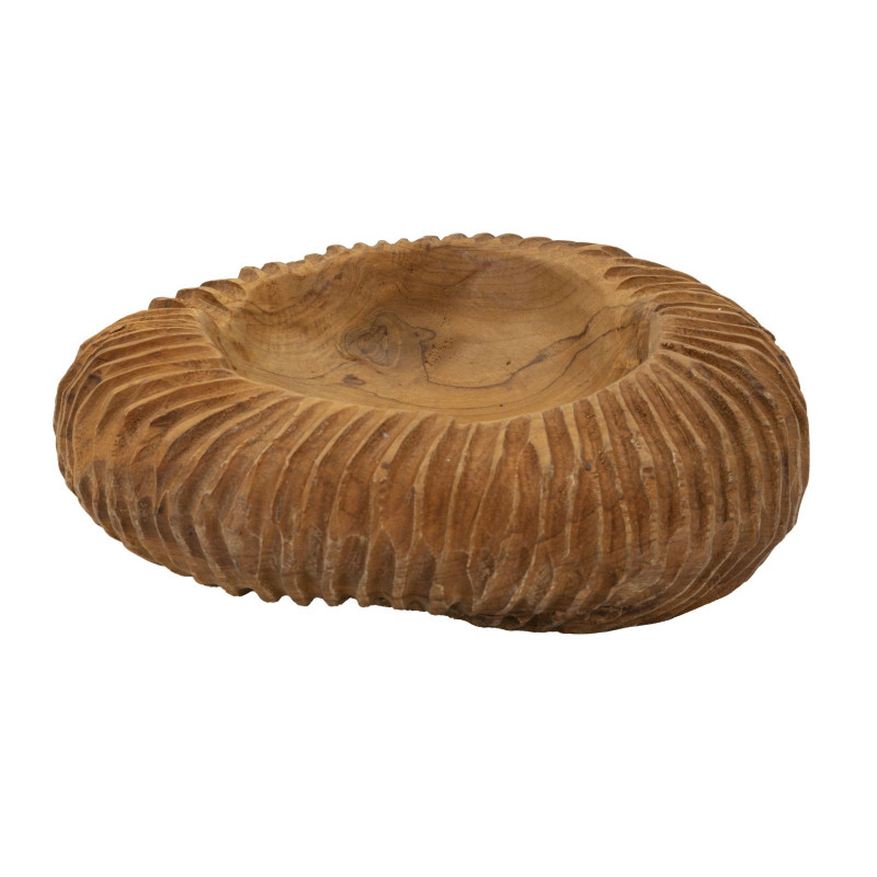 Set Tasche Garit In Teak Riciclato cm ø 32x11 (pezzi Unici - Non Ripiani In Serie)