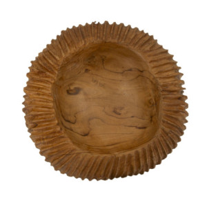 Zoom Set Tasche Garit In Teak Riciclato cm ø 32x11 (pezzi Unici - Non Ripiani In Serie)