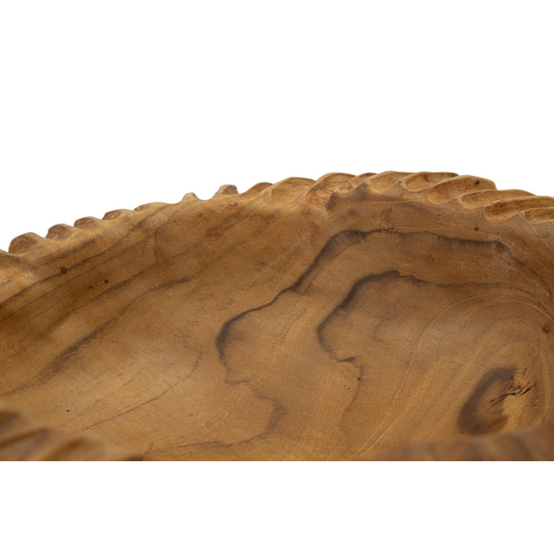 Set Tasche Garit In Teak Riciclato cm ø 32x11 (pezzi Unici - Non Ripiani In Serie)