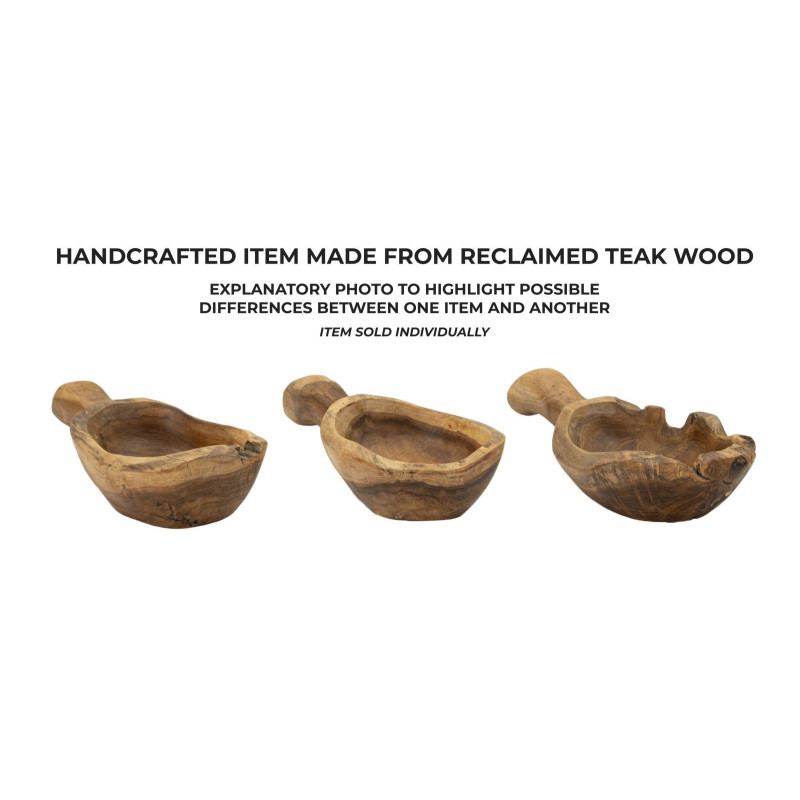 Set Tasche Spoon In Teak Ric. cm 36x16x8 (pezzi Unici - Non Ripiani In Serie)