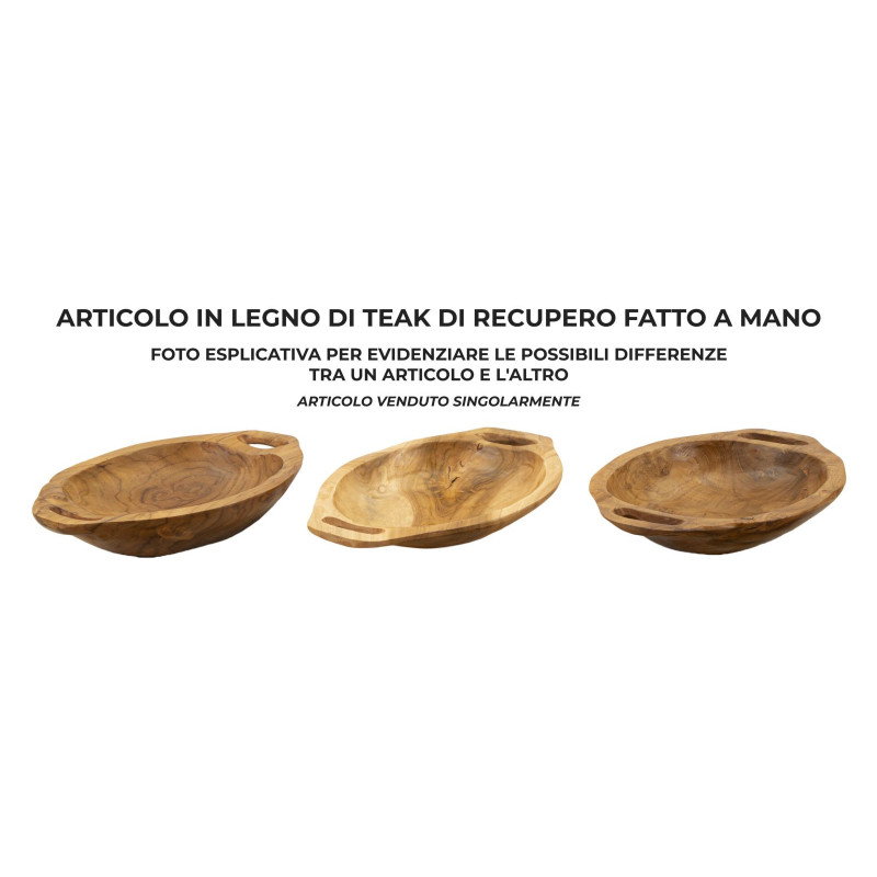 Set Tasche Wan In Teak Riciclato cm 37x26,5x7 (pezzi Unici - Non Ripiani In Serie)