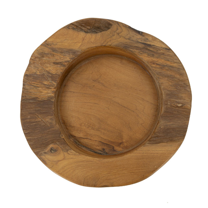 Set Tasche Erusi In Teak Ric. cm ø 20x6 (pezzi Unici - Non Ripiani In Serie)