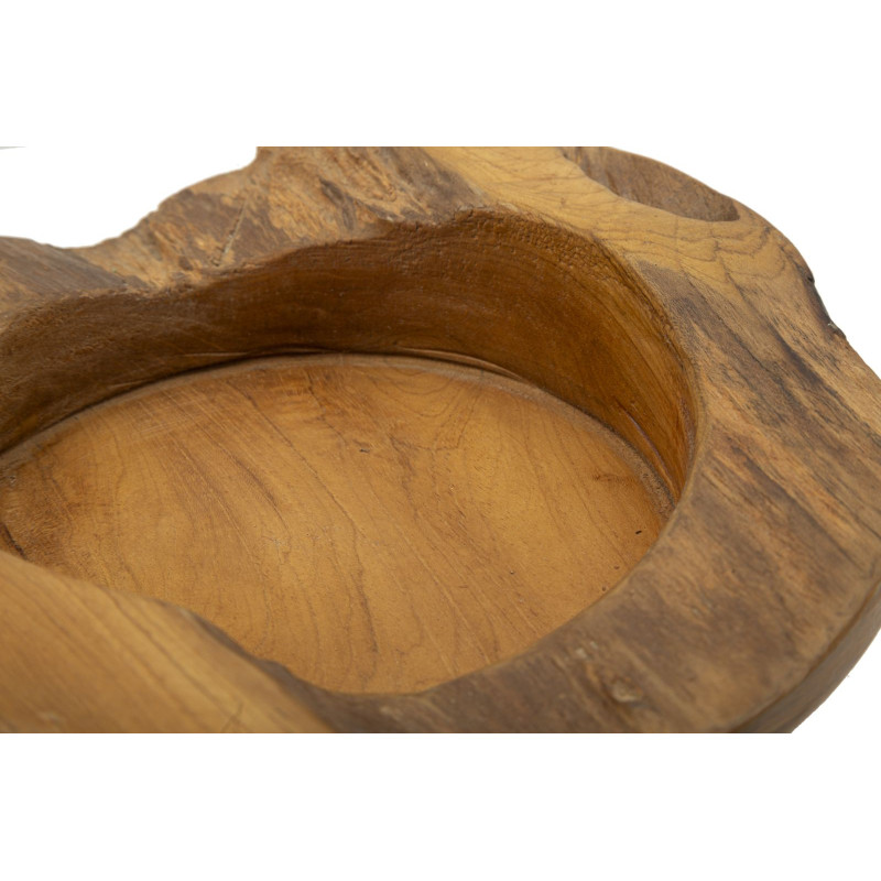 Set Tasche Erusi In Teak Ric. cm ø 20x6 (pezzi Unici - Non Ripiani In Serie)